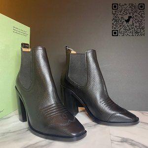 $500 OFF-WHITE High Heel Cowboy Bootie